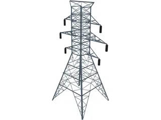 Electrical Tower 3D Model preview