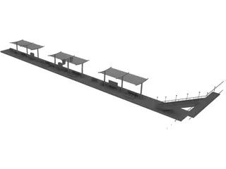 Train Station 3D Model preview