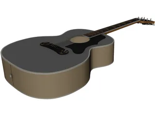 Guitar Acoustic Folk 3D Model preview