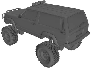 Jeep Cherokee Monster Truck 3D Model preview