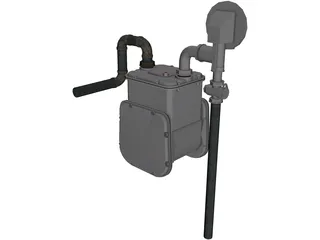 Gas Meter 3D Model preview