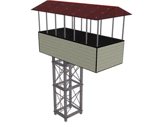 Flag Stand 3D Model preview