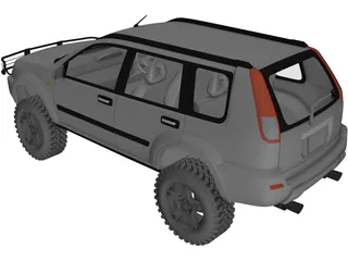 Nissan X-Trail 4x4 [Tuned] 3D Model preview