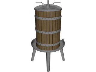 Grape Press 3D Model preview