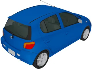 Toyota Vitz (2002) 3D Model preview