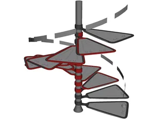 Snail Stair 3D Model preview