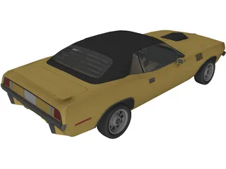 Plymouth Barracuda (1970) 3D Model preview