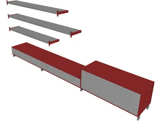Bookcase 3D Model preview