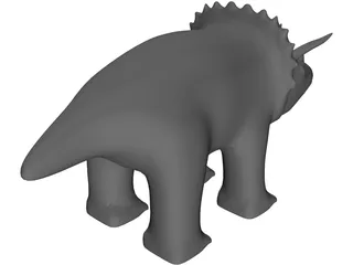 Triceratops Toy 3D Model preview