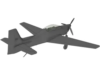 Embraer EMB 312 Tucano 3D Model preview