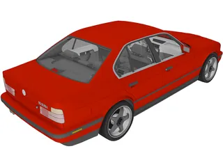 BMW 535i E34 (1990) 3D Model preview