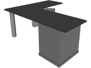 Work Desk 3D Model preview