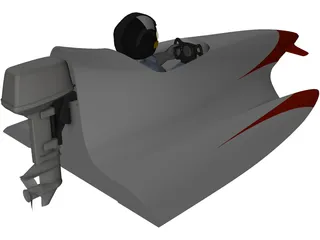 Mini Hydroplane 3D Model preview