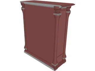 Bedroom Armoire 3D Model preview