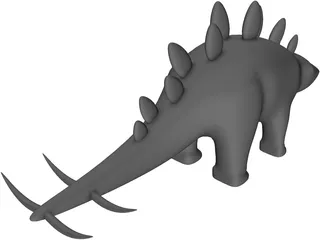 Stegosaurus Toy 3D Model preview