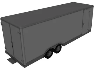 Trailer 22inch Wells Cargo 3D Model preview