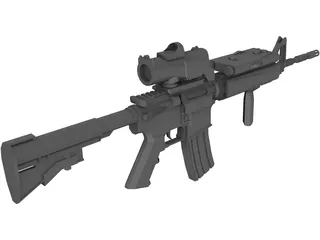M4A1 Elcan 3D Model preview