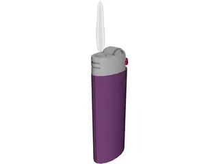 Bic Lighter 3D Model preview