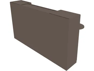 Executive Office Desk 3D Model preview