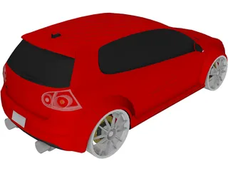 Volkswagen Golf 5 GTI 3D Model preview