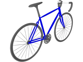 Bike Road 3D Model preview