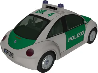 Volkswagen Beetle Polizei 3D Model preview