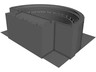 Bosra Ancient Theatre 3D Model preview
