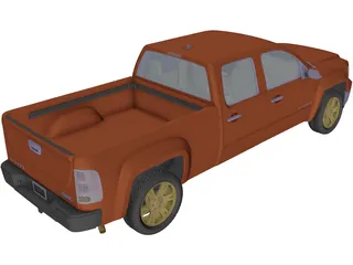 GMC Sierra Crew Cab (2013) 3D Model preview