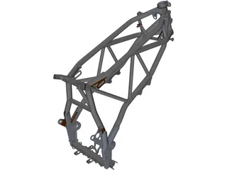 KTM 950 Rally LC8 Frame 3D Model preview