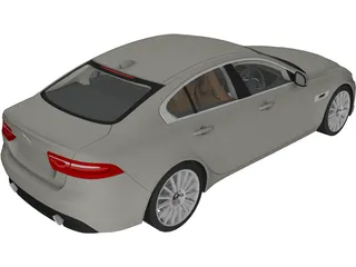 Jaguar XE Portfolio (2018) 3D Model preview