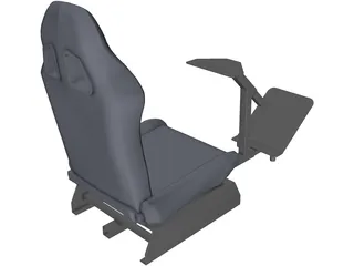 Simracing Cockpit 3D Model preview