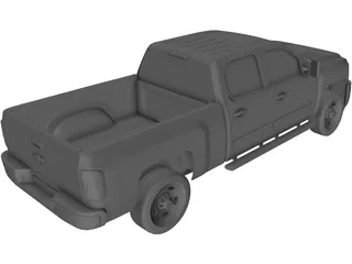 Chevrolet Silverado HD Crewcab Standard Bed (2011) 3D Model preview