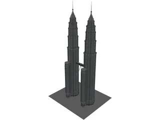 Petronas Towers 3D Model preview