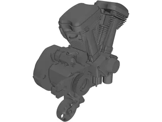 Buell XB9R Engine 3D Model preview