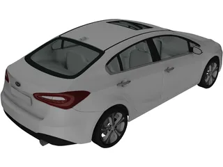 Kia Cerato Forte (2014) 3D Model preview