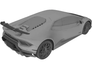 Lamborghini Huracan Performante (2017) 3D Model preview