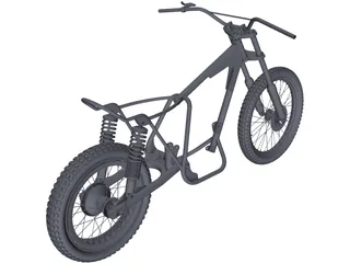 Bultaco Pursang Bike Frame 3D Model preview