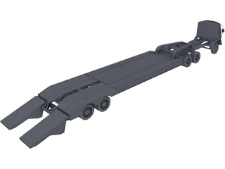 Volvo Lowbed Truck 3D Model preview