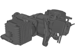 ZDZ 112cc Engine 3D Model preview