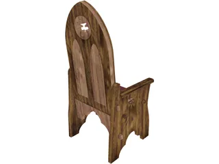 Medieval Chair 3D Model preview