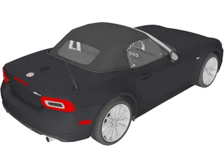 Fiat 124 Spider (2017) 3D Model preview