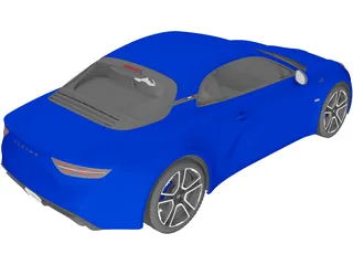 Renault Alpine A110 (2018) 3D Model preview