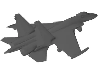 Sukhoi Su-37 Flanker 3D Model preview