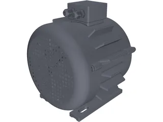 Asynchronous Electric AC Motor 3D Model preview