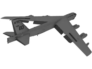Boeing B-52 Stratofortress 3D Model preview