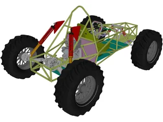 Chassis Kart Cross 3D Model preview