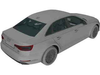 Audi A4 (2017) 3D Model preview