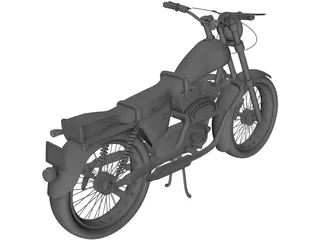 Yamaha SR125 3D Model preview