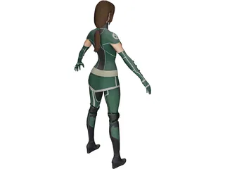 X-Men Rogue 3D Model preview