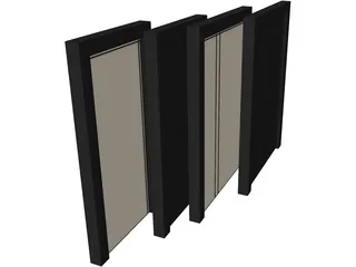Art Deco Doors 3D Model preview